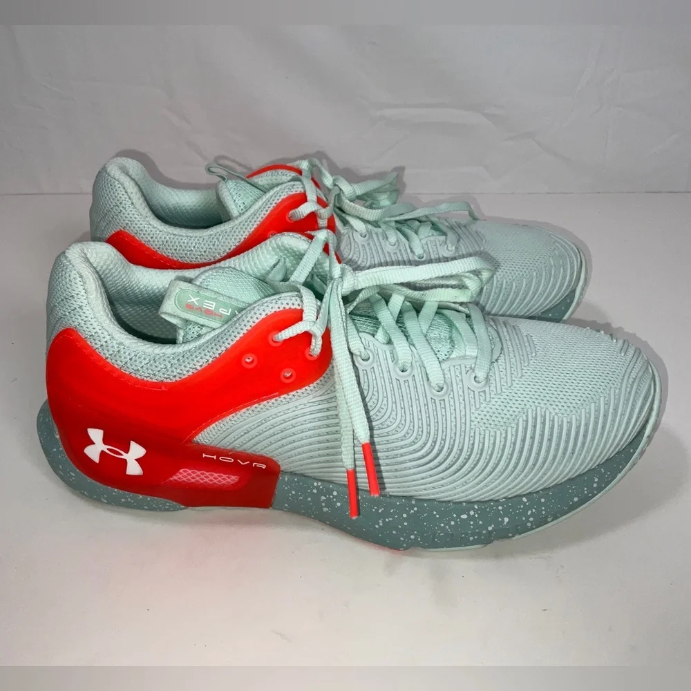 Women’s Under Armour HOVR Apex Running Shoes Mint Green & Orange Size‎ 11